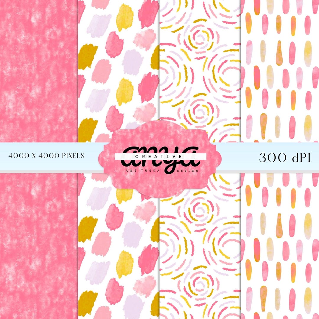 Fizz Pattern Pink Fizz Seamless Pattern Bundle 300 DPI PNG Instant Download Digital ...