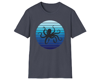 octopus shirt, ecology shirt, collectible ocean themed Unisex Softstyle T-Shirt