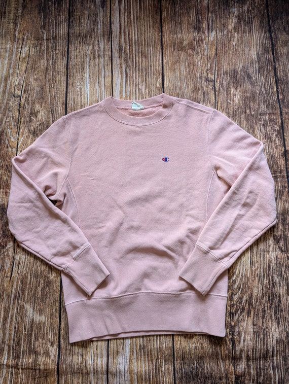 Buy Pink Champion Reverse Weave Vintage Crewneck Size S 90s  