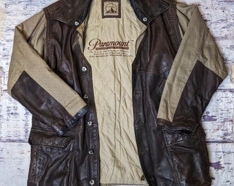 vintage Paramount Studios Real chaqueta de cuero cine de los años 90