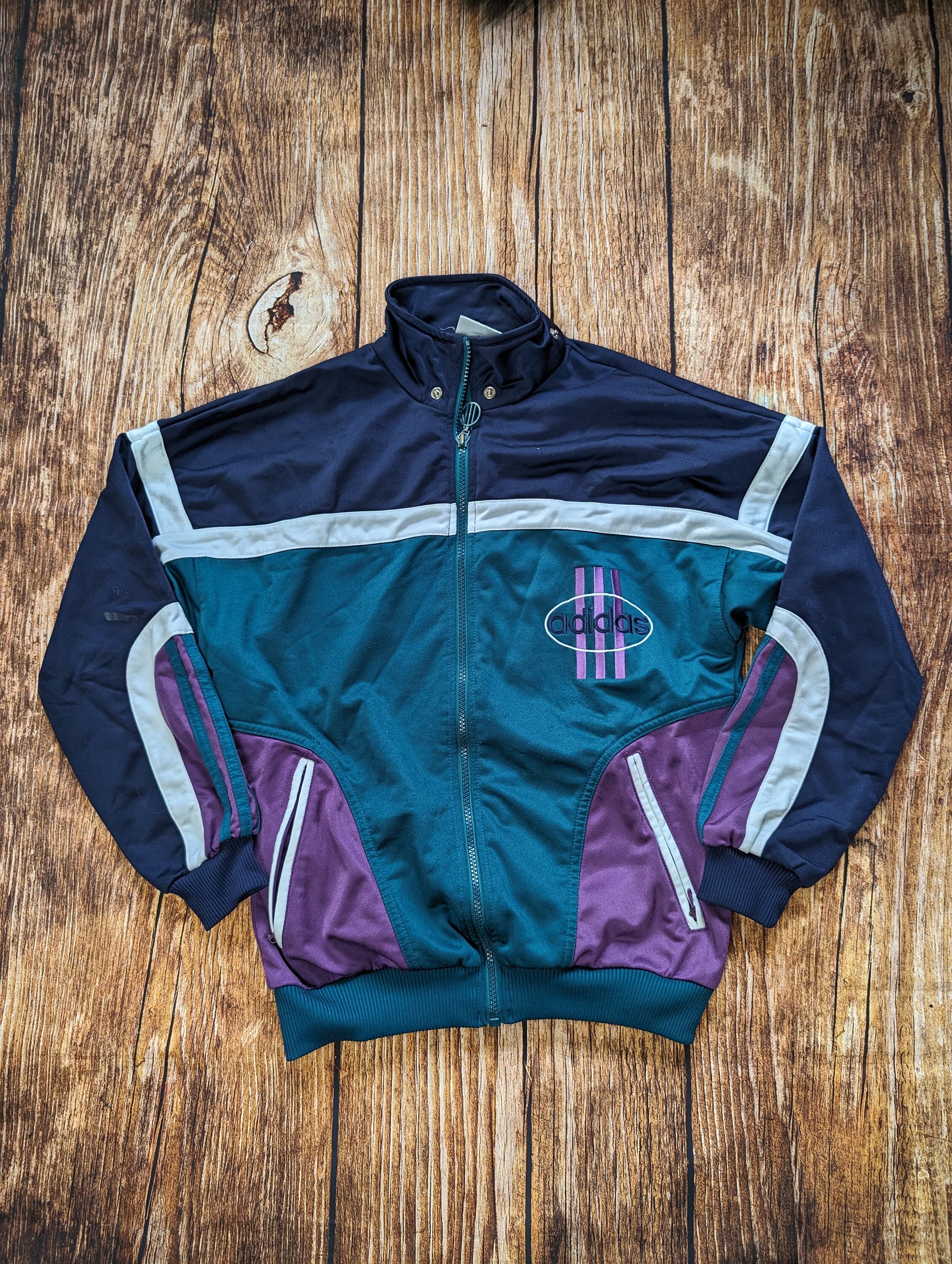 Adidas Vintage Tracksuit Jacket 90s Slavic Hardbass Style Colorfull Etsy