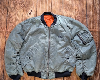 Vintage 90s Alpha Industries MA-1 Reversible Bomber Jacket