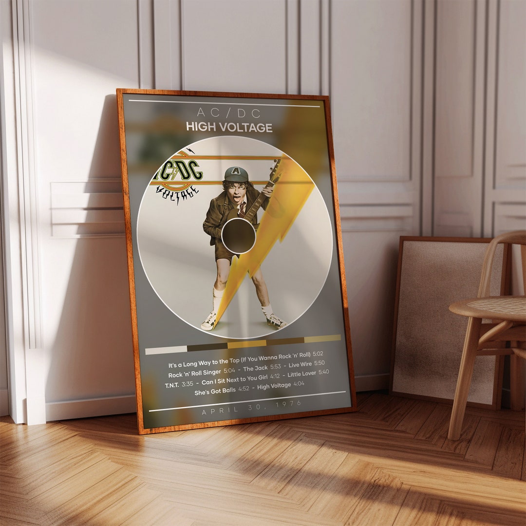 ACDC Poster Print High Voltage Poster Album Poster Print Album Cover ...