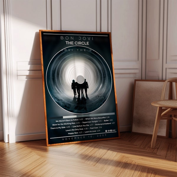 Bon Jovi Poster Print | The Circle Poster | Album Poster Print | Album Cover Poster | Rock Music Poster | Room Decor | Music Gift