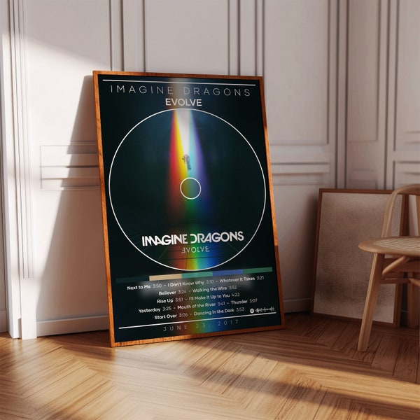 Imagine Dragons Poster | Evolve Poster | Album Poster Print | Album Cover Poster | Pop Music Poster | Room Decor | Music Gift | Music Decor