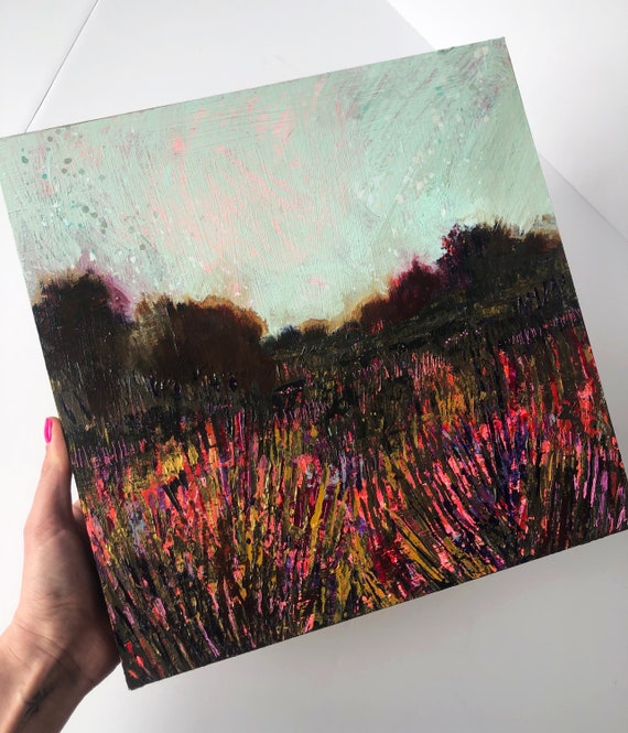 Original Acrylic Painting on Wood Panel 