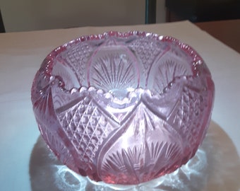 Antique Fenton amethyst pressed glass potpourri bowl. Stunningly beautiful color and design.