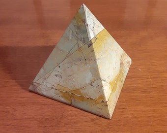 Small, beautiful Chilean stone pyramid. Nice decorative piece. Made in Chile decal on base. Excellent condition.