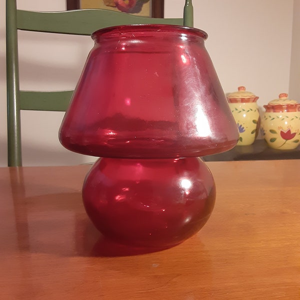 Glass Candle Lamp Etsy