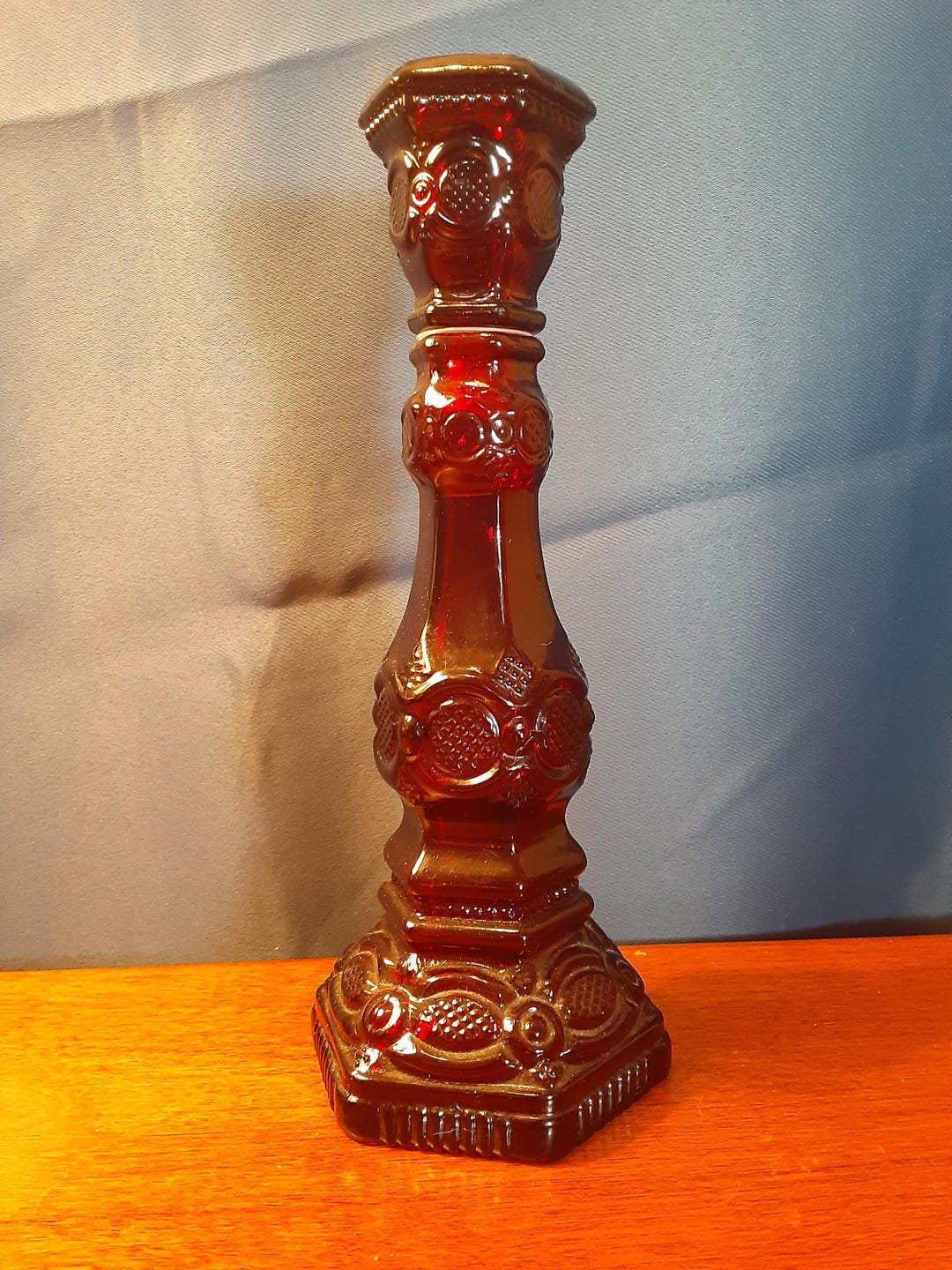 Unique Avon Deep Ruby 1876 Cape Cod Taper Candleholder/perfume Bottle ...