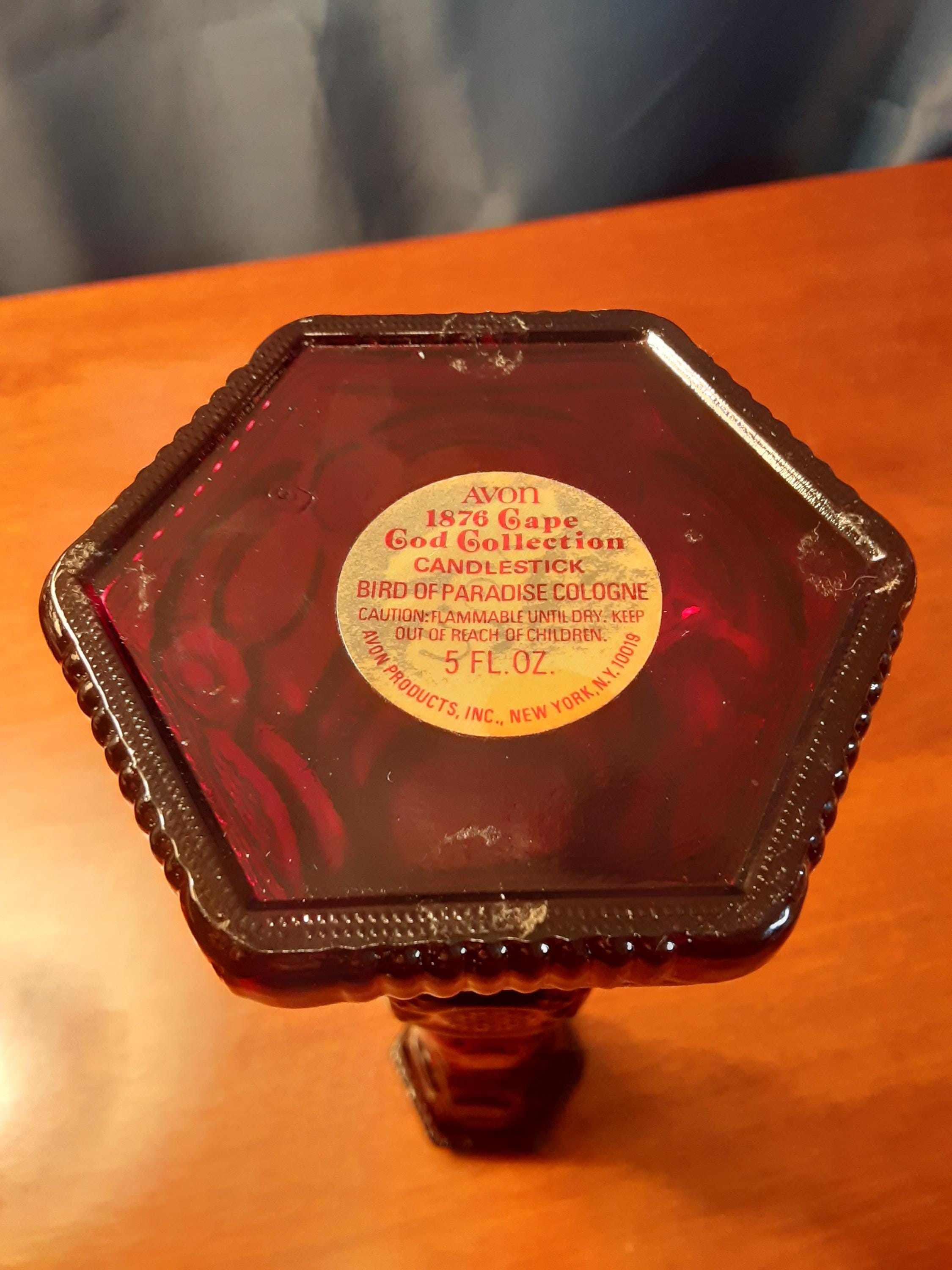 Unique Avon Deep Ruby 1876 Cape Cod Taper Candleholder/perfume Bottle ...