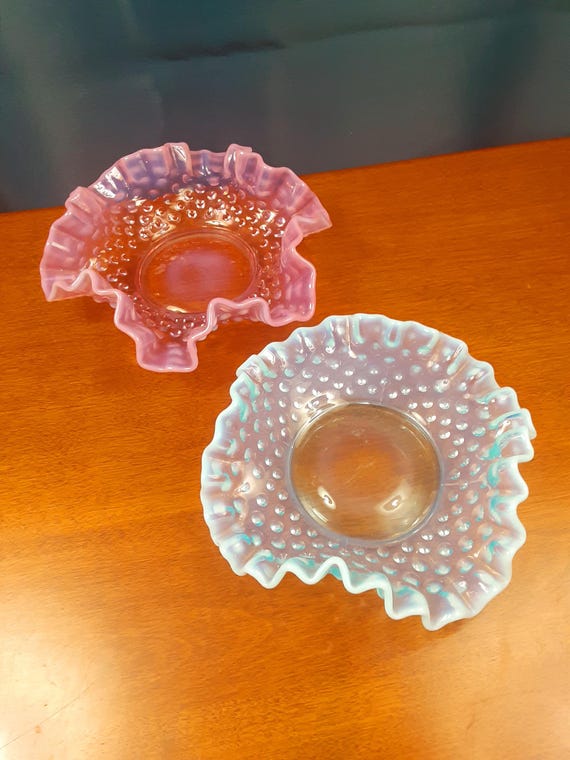 フェントン １９８８年限定生産 ピンクオパールセントホブネイル 蓋無しシュガー 超希少♣︎ フェントン 1988年 ピンク オパールセント