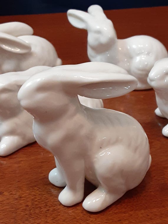 Tirelire Lapin En Céramique Blanche - Pour Enfants | Décoration Bureau Et Apprentissage Épargne