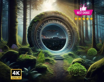 4K Animated Background - Forest Portal Seamless Loop for Streamers, VTubers, OBS, Zoom, Teams, Vtuber Assets, Vtuber Overlay, OBS Overlay
