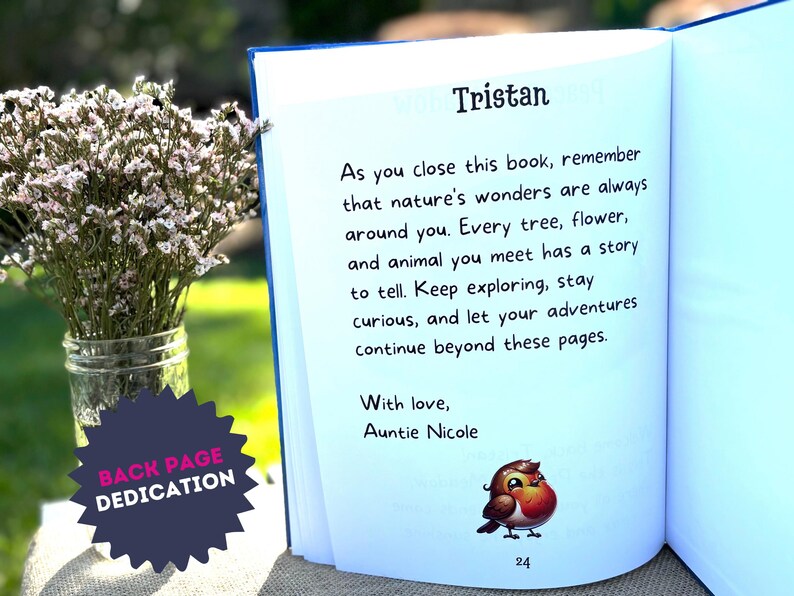 Personalized Childrens Nature Book, Custom Name Book, Bedtime Book, Personalized Books for Kids, Baby Gift, Baby Shower Gift, Christmas Gift image 6