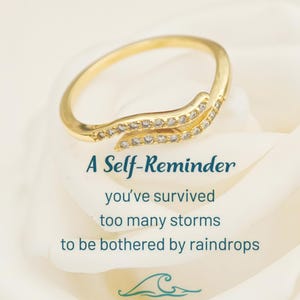 A Self Reminder Wave Ring,S925 Silver Adjustable Ring,Inspiring High and Low Ring,Friendship Gift,Daughter Gift,Graduation Gift,Gift For Her