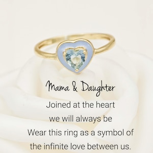 To My Daughter Heart Ring,Mother Daughter Joined At The Heart Ring,Mother&#39;s Day Gift Ring For Mom,Daughter Ring,Birthday Gift,Gift For Her
