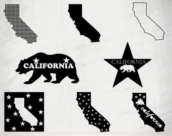California SVG Bundle, California SVG, California Outline SVG,