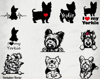 Yorkie Svg Bundle, Dog Svg Bundle, Yorkie Mom SVG, Yorkie Svg,