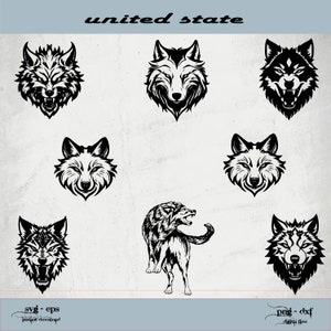 Wolf Head SVG, Howling Wolf Svg, Wolf Clipart, Wolf Cut Files For Cricut,