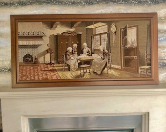 An intriguing Carmargue Tapestry from the painting of the same by the Dutch master David Adolf constant Artz (1837 -1890). 113 cm x 50cm