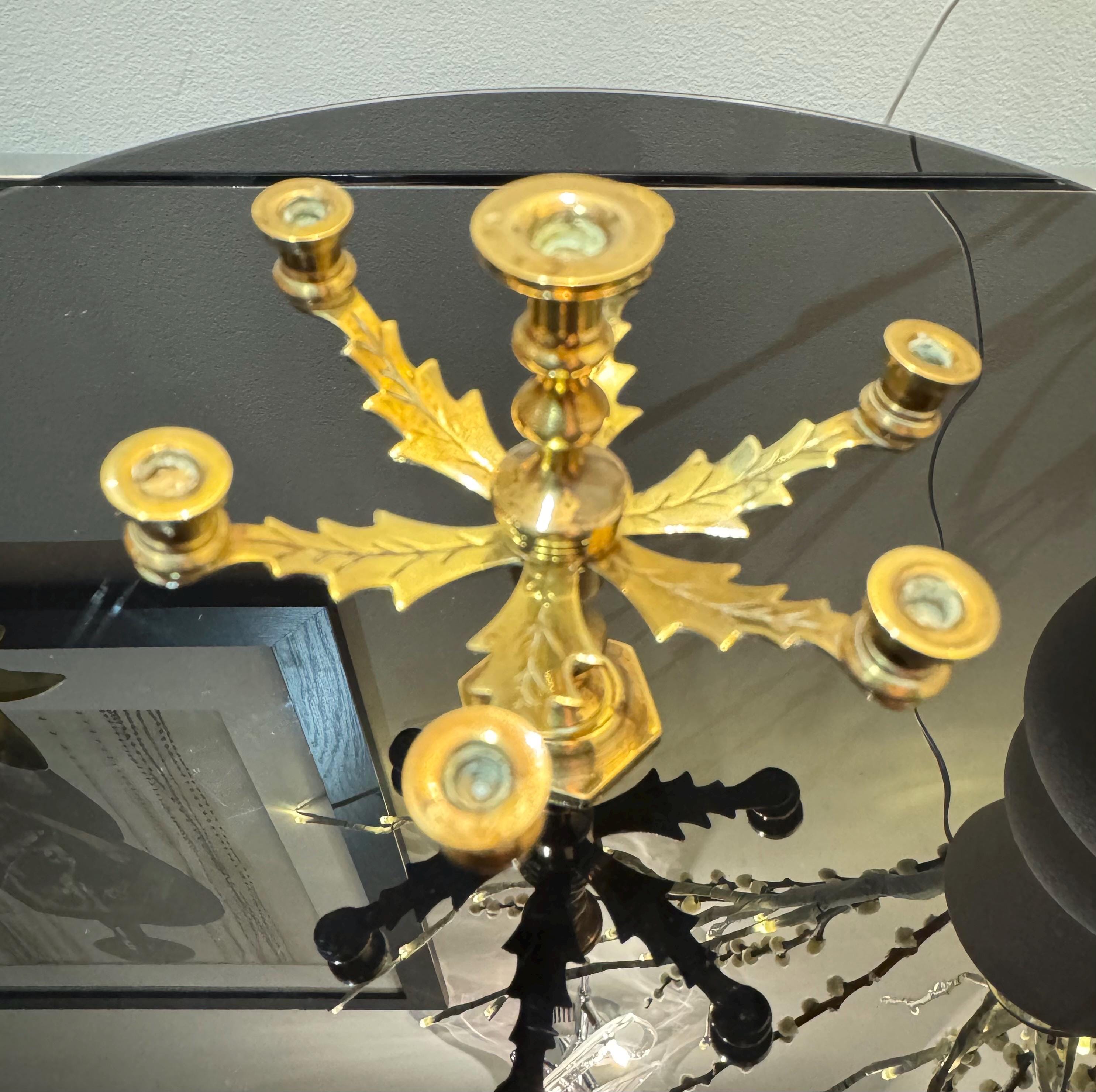 Weba Ware Miniature Brass Candelabra With 7 Candle Holders This Was ...