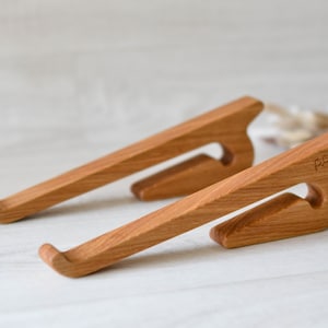 Wood Laptop Stand, Holder Natural Oak, Handmade, Macbook Laptop Stand, Laptop Stand desk, Computer Stand, Work From Home Gift for him