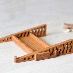 Wood Laptop Stand, Holder Natural Oak, Handmade, Macbook Laptop Stand, Laptop Stand desk, Computer Stand, Work From Home Gift for him