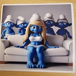Smurfette meme sticker