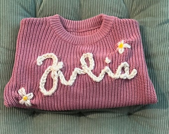 Chunky Embroidered Baby Sweater