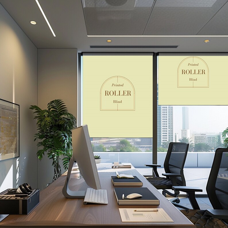 Custom Logo Roller Blinds for Businesses, Personalized Roller Blinds with Company Logos, Custom Printed Roller Blinds for Company Promotion image 3