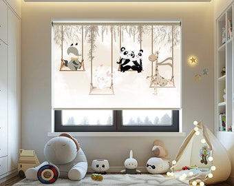 Kids Room Roller Blind Fun and Colorful Designs, Modern and Cute Blinds for Boys and Girls, Nursery Room Decoration, Custom Sizes Shades