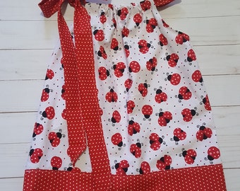 red and white ladybug dress