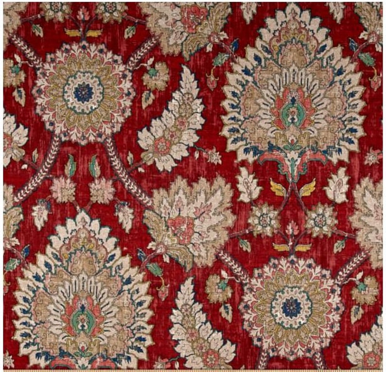 Damask Valance Red Damask Valance Waverly Valance Etsy