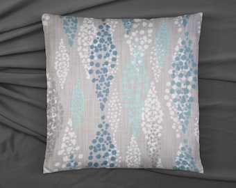 Gray pillow cover:  Premier Prints Angelo Fountain fabric, gray teal pillow cover