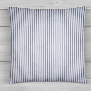 blue pillow cover, striped pillow cover, blue ticking stripe pillow cover, ticking pillow cover, blue white pillow cover, pillow cover