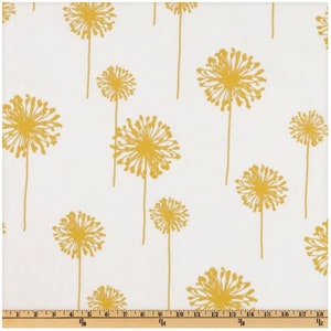 Dandelion Cafe Curtains: Yellow & White Flowered Window Panels