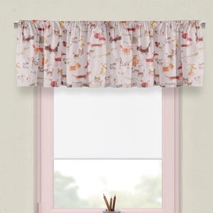 Vintage Dog Print Valance: Covington Bow Wow Cotton Fabric
