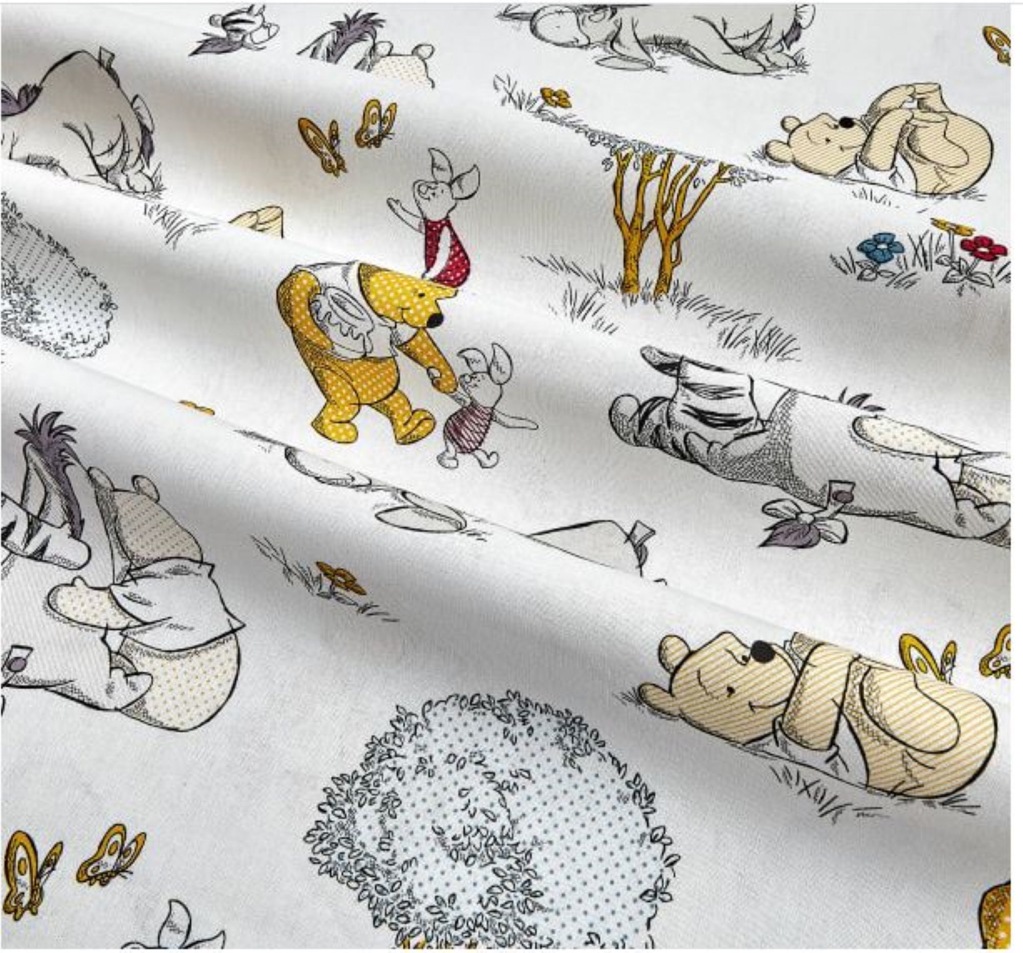 Winnie the Pooh Curtains Pooh Curtains Nursery Curtains Etsy UK