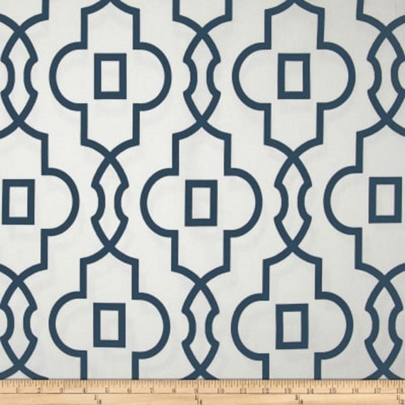 Navy White Curtains Navy White Geometric Curtains Bordeaux Etsy