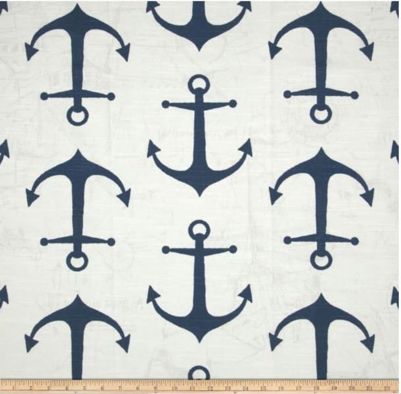 Anchors Bed Runner Blue White Bed Runner Nautical Bed Etsy