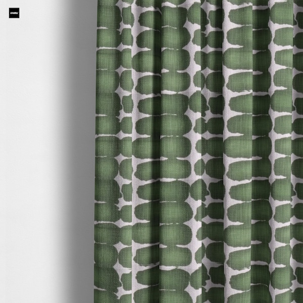green and white curtains, green curtains, shibori pine curtains. white green curtains, green curtain panels, shibori curtains