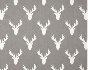 Deer placemat, antlers placemat, gray white placemat, placemat with deer, deer silhouette placemat, farmhouse placemat, farmhouse linens