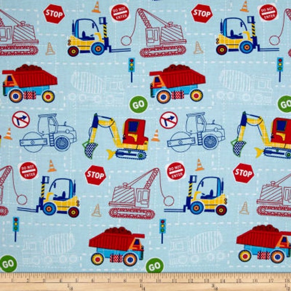 Boys Curtains Construction Zone Curtains Big Truck Curtains Etsy