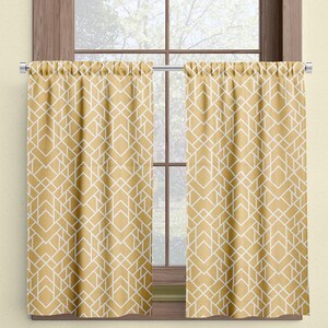 Yellow Cafe Curtains: Premier Prints Alpine Brazilian, Kitchen Window Curtains