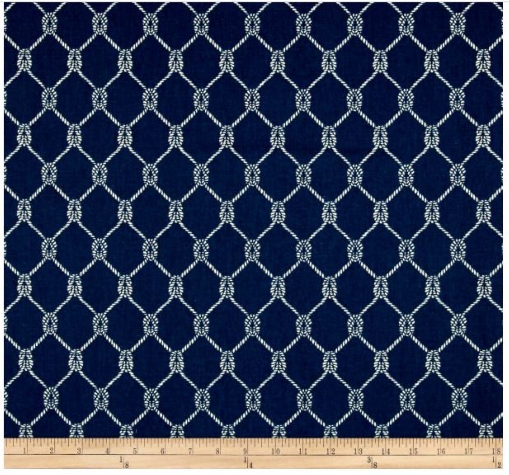 Blue Bed Runner Blue Cream Bed Runner Nautical Bed Runner Etsy