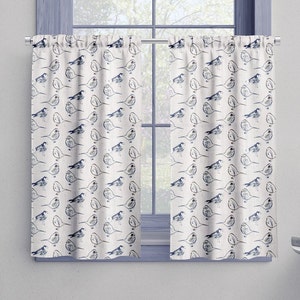 Toile Cafe Curtains: Two Curtain Panels, Premier Prints Royal Bird Toile Fabric