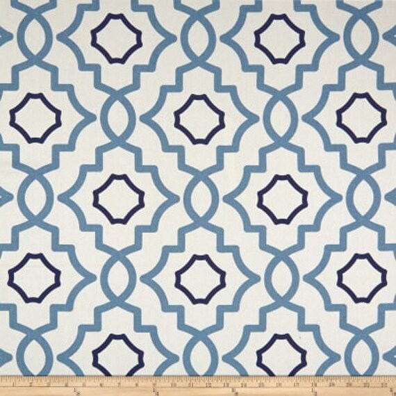 Geometric Curtains Blue White Curtains Magnolia Curtains Etsy