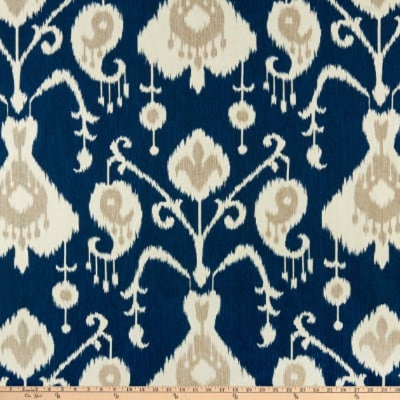 Blue White Curtains Blue Ikat Curtainsblue Gray Curtains Etsy