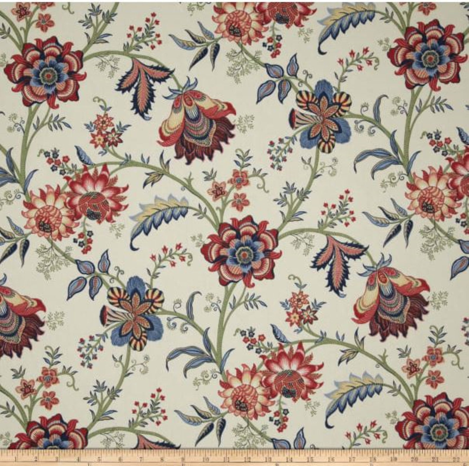 Floral Valance Red Floral Valance Waverly Valance Island Etsy